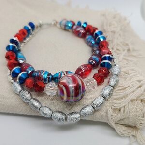 🆕️OOAK Triple Strand Beaded Bracelets A1